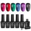 imageBeetles Pearl Gel Nail Polish 6 Colors Shimmer Cat Eye Holographic Glitter Nail Polish Set with Magnet Rainbow Mermaid Swirl Shell Thread Purple Pink Blue Green Velvet Gel Manicure Gifts for Women0Jelly Magic