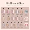 imageBeetles X Press Plus Red French Tip Nails  Crimson French  5 Colors Christmas Press On Nails Short Square  16 Sizes 160 Pcs Natural Salon Quality For Fall Nails2S SquareCat Eye Candy Nova