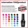 imagebeetles Gel Polish Kit Nude Gray Pink Blue Burgundy Glitter Gel Polish Set Modern Muse Collection with 3Pcs Base Matte Glossy Top Coat Soak off Uv Gel for WomenVerse of Flower