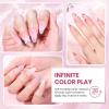 imagebeetles Gel Polish Set  23Pcs Macaroon Color Gel Nail Kit with Glossy Matte Top Coat Base Coat Yellow Pink White Purple Blue Glitter Bright Uv Nails Paradise Pastel Gel Christmas Gifts for Women20 colors Glowy Grace