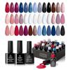 imageBeetles Gel Nail Polish Set 20 Colors Red Blue White Nails with No Wipe Base and Glossy ampamp Matte Top Coat for Soakoff UV Light Gel Nail Art Manicure Set DIY at Home Gifts for Women Girls0 20 Colors Moonlight Dance