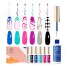 imageBeetles Summer Gel Liner Nail Polish Set  6 Neon Gel Nail Polish Colors Hot Pink Orange Blue Yellow Paint for Nails Built Thin Brush in Bottle Soak off Uv LED Lamp Nails ArtCyber Punks
