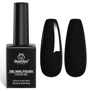 imageBeetles Black Winter Gel Nail Polish 10ml Classic Black Color Gel Polish Soak off UV Led Lamp Needed Manicure Salon DIY Home Gift for Women InkwellInkwell
