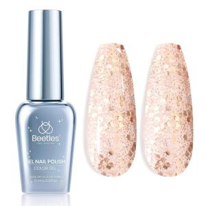 imageBeetles Galaxy Wish Silver Cat Eye Gel Nail Polish  15ML Christmas Silver Glitter Cat Eye Gel Polish with Magnet Soak Off UV Velvet Nail Polish Salon DIY Manicure Winter Gift for Women66Dancing Glitter