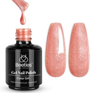 imageBeetles Galaxy Wish Silver Cat Eye Gel Nail Polish  15ML Christmas Silver Glitter Cat Eye Gel Polish with Magnet Soak Off UV Velvet Nail Polish Salon DIY Manicure Winter Gift for Women135Orange Gel