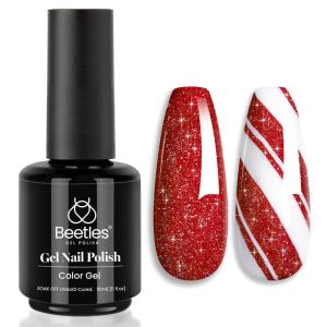 imageBeetles Galaxy Wish Silver Cat Eye Gel Nail Polish  15ML Christmas Silver Glitter Cat Eye Gel Polish with Magnet Soak Off UV Velvet Nail Polish Salon DIY Manicure Winter Gift for Women20Ruby Crown
