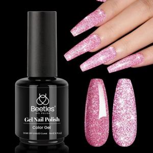 imageBeetles Galaxy Wish Silver Cat Eye Gel Nail Polish  15ML Christmas Silver Glitter Cat Eye Gel Polish with Magnet Soak Off UV Velvet Nail Polish Salon DIY Manicure Winter Gift for WomenFairy Kisses