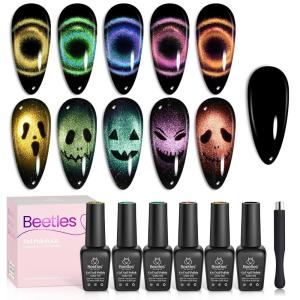 imageBeetles Pearl Gel Nail Polish 6 Colors Shimmer Cat Eye Holographic Glitter Nail Polish Set with Magnet Rainbow Mermaid Swirl Shell Thread Purple Pink Blue Green Velvet Gel Manicure Gifts for Women00Galaxy Party