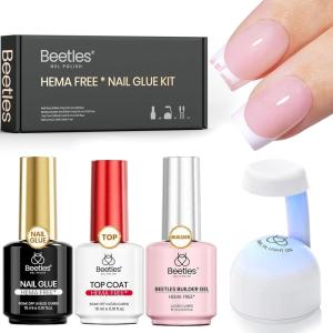 imageBeetles X Press Plus on Nails Kit Summer Pretty Box with Picnic Basket AllinOne Summer French Tips Press on Nails Kit with Nail Gels and Tools Best Gift for Girls Women2025 Limited EditionZHEMAFree Nail Tips Glue Kit