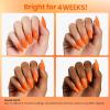 imageBeetles Halloween Gel Nail Polish  Luminous Orange Glow in the Dark Gel Polish Soak Off Uv LED Nail Lamp Halloween Nail Art Manicure Salon DIY Home 05OzOrange