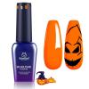 imageBeetles Halloween Gel Nail Polish  Luminous Orange Glow in the Dark Gel Polish Soak Off Uv LED Nail Lamp Halloween Nail Art Manicure Salon DIY Home 05OzOrange