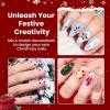 imageBeetles 3D Gel Nail Art KitChristmas Limited 3D Nail Art 4 Colors Clear Pink White Sculpting Gel NonSticky Hand Sculpting Building for DIY UV ampamp LED Lamp Cured NeededChristmas Gift for WomenChristmas Rhinestones Glue Kit