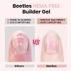imageBeetles Builder Gel Set HEMA FreeWhispered Petals 4 Colors 8 in 1 Thickening Strengthening Building Apex with BaseampampTop Coat Gel for Beginner DIY Salon at Home UV ampamp LED Nude Pink Builder Nail GelWhispered Petals