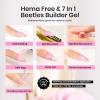 imageBeetles Builder Gel Set HEMA FreeWhispered Petals 4 Colors 8 in 1 Thickening Strengthening Building Apex with BaseampampTop Coat Gel for Beginner DIY Salon at Home UV ampamp LED Nude Pink Builder Nail GelPearly Moonstone