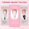 imageBeetles Gel Polish 15ML Clear Pink Color Gel Top Coat With Pink ampamp Red Heart Shape Glass Polish Soak Off UV No Wipe Beetles Romantic Heart Glitter Top Coat for Sparkle NailPink Heart