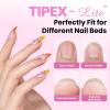 imageBeetles Tipex Lite Christmas Nail Tips Kit  192PCS Almond Medium 16 Sizes 15g UV Solid Glue 75ml Base ampamp Top Coat Blooming Gel Mini UV Lamp 6 Gel Colors 3 Nail Art Brushes for Xmas DIYTipex LiteAlmond Medium 192pcs Kit