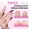 imageBeetles Tipex Lite Christmas Nail Tips Kit  192PCS Almond Medium 16 Sizes 15g UV Solid Glue 75ml Base ampamp Top Coat Blooming Gel Mini UV Lamp 6 Gel Colors 3 Nail Art Brushes for Xmas DIYTipex LiteStiletto Medium 192pcs Kit