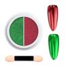 imageBeetles Christmas Chrome Nail Powder 2 Colors Mirror Effect Red Green Metallic Cromer Powder for Nail Solid Pigment Nails Art Decoration Glitter Manicure Design Gift for Women