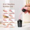 imageBeetles Builder Gel SetSkin Poem 12 Colors 8 in 1 Nail Thickening Strengthening Building Apex for Beginner DIY Salon at HomeNatural Nude Jelly Pink Glitter Builder Nail Gel UV amp LED Lamp Cured NeedPink Rose Nude Beige White Collection