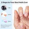 imageBeetles Gel Nail Kit EtchX Almond Short 288pcs 12 Sizes Nail tips 3Pcs 15ml HEMAFree Nail Glue Top Coat amp Base Gel Set for Acrylic and Clear Press On Nail Long Lasting Extension DIY Set at Home03 30g Solid Nail Glue Gel