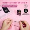 imageBeetles Gel Nail Kit EtchX Almond Short 288pcs 12 Sizes Nail tips with 10ml HemaFree Nail Glue Gel Glue on Nails for Acrylic Press On Nail PreEtched Half Matte Extension Set for Home DIY11Almond Short 288pcs Etch X Nail Kit