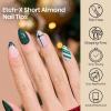 imageBeetles Gel Nail Kit EtchX Almond Short 288pcs 12 Sizes Nail tips with 10ml HemaFree Nail Glue Gel Glue on Nails for Acrylic Press On Nail PreEtched Half Matte Extension Set for Home DIY11Almond Short 288pcs Christmas Limited Set