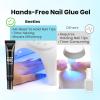 imageBeetles Gel Nail Kit EtchX Almond Short 288pcs 12 Sizes Nail tips with 10ml HemaFree Nail Glue Gel Glue on Nails for Acrylic Press On Nail PreEtched Half Matte Extension Set for Home DIY0No Wipe Solid Nail Glue Gel