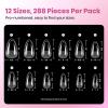 imageBeetles Gel Nail Kit EtchX Almond Short 288pcs 12 Sizes Nail tips with 10ml HemaFree Nail Glue Gel Glue on Nails for Acrylic Press On Nail PreEtched Half Matte Extension Set for Home DIY11Almond Short 288pcs Etch X Nail Kit