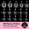 imageBeetles Gel Nail Kit EtchX Almond Short 288pcs 12 Sizes Nail tips with 10ml HemaFree Nail Glue Gel Glue on Nails for Acrylic Press On Nail PreEtched Half Matte Extension Set for Home DIY6Square Short 180pcs Toe Nail Tips