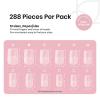 imageBeetles Gel Nail Kit EtchX Almond Short 288pcs 12 Sizes Nail tips with 10ml HemaFree Nail Glue Gel Glue on Nails for Acrylic Press On Nail PreEtched Half Matte Extension Set for Home DIY83Square Short 288pcs Full Matte Nail Tips