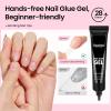 imageBeetles Gel Nail Kit FlatX Square Short 320pcs 16 Sizes Nail tips with 15g Nail Glue Gel HandsFree 75ml Base Gel amp Top Coat Mini Lamp for Acrylic Press On Nail Extension DIY Set at Home51 Almond Medium 320pcs 16 Sizes CurveEX Kit