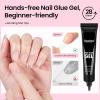 imageBeetles Gel Nail Kit FlatX Square Short 320pcs 16 Sizes Nail tips with 15g Nail Glue Gel HandsFree 75ml Base Gel amp Top Coat Mini Lamp for Acrylic Press On Nail Extension DIY Set at Home46 Coffin Short 320pcs 16 Sizes FlatX Kit