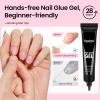 imageBeetles Gel Nail Kit FlatX Square Short 320pcs 16 Sizes Nail tips with 15g Nail Glue Gel HandsFree 75ml Base Gel amp Top Coat Mini Lamp for Acrylic Press On Nail Extension DIY Set at Home52 Almond Short 320pcs 16 Sizes CurveEX Kit