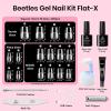 imageBeetles Gel Nail Kit FlatX Square Short 320pcs 16 Sizes Nail tips with 15g Nail Glue Gel HandsFree 75ml Base Gel amp Top Coat Mini Lamp for Acrylic Press On Nail Extension DIY Set at Home44 Square Short 320pcs 16 Sizes FlatX Kit