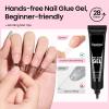 imageBeetles Gel Nail Kit FlatX Square Short 320pcs 16 Sizes Nail tips with 15g Nail Glue Gel HandsFree 75ml Base Gel amp Top Coat Mini Lamp for Acrylic Press On Nail Extension DIY Set at Home45 Coffin Medium 320pcs 16 Sizes FlatX Kit
