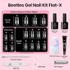 imageBeetles Gel Nail Kit FlatX Square Short 320pcs 16 Sizes Nail tips with 15g Nail Glue Gel HandsFree 75ml Base Gel amp Top Coat Mini Lamp for Acrylic Press On Nail Extension DIY Set at Home43 Square Medium 320pcs 16 Sizes FlatX Kit