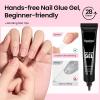 imageBeetles Gel Nail Kit FlatX Square Short 320pcs 16 Sizes Nail tips with 15g Nail Glue Gel HandsFree 75ml Base Gel amp Top Coat Mini Lamp for Acrylic Press On Nail Extension DIY Set at Home41 Almond Medium 320pcs 16 Sizes FlatX Kit