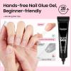imageBeetles Gel Nail Kit FlatX Square Short 320pcs 16 Sizes Nail tips with 15g Nail Glue Gel HandsFree 75ml Base Gel amp Top Coat Mini Lamp for Acrylic Press On Nail Extension DIY Set at Home43 Square Medium 320pcs 16 Sizes FlatX Kit