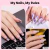 imageBeetles Gel Nail Kit FlatX Square Short 320pcs 16 Sizes Nail tips with 15g Nail Glue Gel HandsFree 75ml Base Gel amp Top Coat Mini Lamp for Acrylic Press On Nail Extension DIY Set at Home45 Coffin Medium 320pcs 16 Sizes FlatX Kit