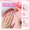 imageBeetles Tipex Lite Valentines Day Heart Cutout Nail Kit PreBuilt Apex Almond amp Stiletto Medium Nail Tips 192pcs Gel Nail Starter Set with UV Lamp Base amp Top Coat Glue Gel 6 Colors for DIY Art00Tipex LiteValentines Nail Tips