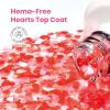 imageBeetles Valentines Day Limited Heart Gel Top Coat 15ml  Hema Free Glitter Shine No Wipe Top Coat LongLasting for Gel Polish Pink Heart Sparkle Soak Off UV LED Gift for Women00Clear Heart Glitter Top Coat