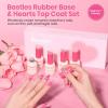 imageBeetles Valentines Gel Polish Set  Pink Heart Glitter Top Coat and Rubber Base Color Gel Polish Easy Heart amp Glossy Shine Nail Art Long Lasting Soak Off Manicure Gift for WomenClear Rubber Base GelGel Top Coat Pink