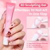 imageBeetles Valentines Limited Pink 3D Nail Sculpting Gel for 3D Gel Nail Art 15ml Professional Pink Sculpt Gel No Wipe U VLED Cure Easy OneStep Shaping Pink Nail Gel for DIY Salon Gifts for Women01Valentines Heart  Charm Nail Art Kit