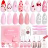 imageBeetles Builder Gel Kit with amp MINI Nail LampBlush Charm Valentines Edition Nail Thickening Strengthening Building Apex for Beginner DIY Salon at Home with Base amp Top CoatPink Builder Nail Gel