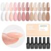 imageBeetles Builder Gel SetSkin Poem 12 Colors 8 in 1 Nail Thickening Strengthening Building Apex for Beginner DIY Salon at HomeNatural Nude Jelly Pink Glitter Builder Nail Gel UV amp LED Lamp Cured NeedPink Rose Nude Beige White Collection