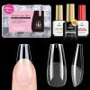 imageBeetles Gel Nail Kit EtchX Almond Short 288pcs 12 Sizes Nail tips 3Pcs 15ml HEMAFree Nail Glue Top Coat amp Base Gel Set for Acrylic and Clear Press On Nail Long Lasting Extension DIY Set at Home23 Coffin Medium 288pcs Etch X Nail Kit