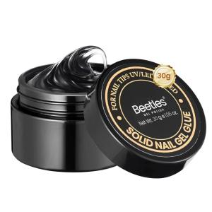 imageBeetles Gel Nail Kit EtchX Almond Short 288pcs 12 Sizes Nail tips 3Pcs 15ml HEMAFree Nail Glue Top Coat amp Base Gel Set for Acrylic and Clear Press On Nail Long Lasting Extension DIY Set at Home03 30g Solid Nail Glue Gel