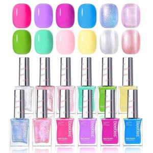 imageBeetles Pink Nail Polish Set  Loves Prism 12 Colors Valentine Quick Dry Nail Polish Set 5ml017 Fl Oz Salon Long Lasting DIY Nails Art Spring Valentines Nails Gifts for HerFruit Sorbet