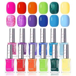 imageBeetles Pink Nail Polish Set  Loves Prism 12 Colors Valentine Quick Dry Nail Polish Set 5ml017 Fl Oz Salon Long Lasting DIY Nails Art Spring Valentines Nails Gifts for HerTropical Twist