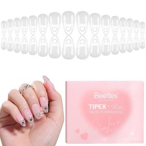 imageBeetles Tipex Lite Valentines Day Heart Cutout Nail Kit PreBuilt Apex Almond amp Stiletto Medium Nail Tips 192pcs Gel Nail Starter Set with UV Lamp Base amp Top Coat Glue Gel 6 Colors for DIY Art00Tipex LiteValentines Nail Tips